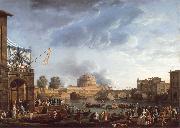 Claude-joseph Vernet A Sporting Contest on the Tiber at Rome oil